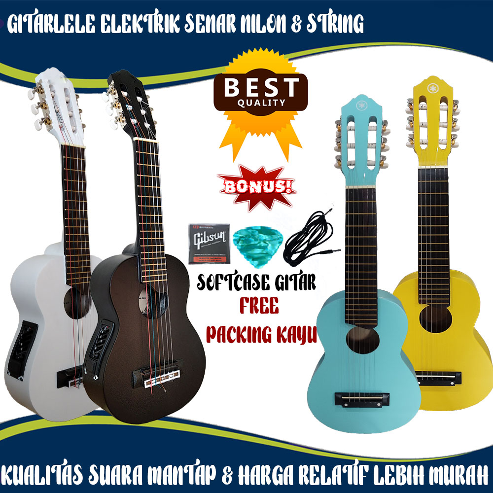 Gitarlele Akustik Elektrik 7545R Custom Terbaru senar nilon