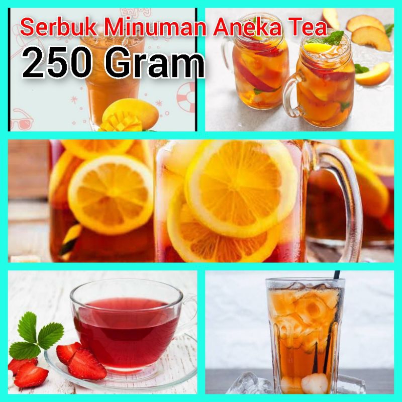 

Serbuk Minuman Rasa Aneka tea 250gram Bubuk Powder Drink teh kekinian