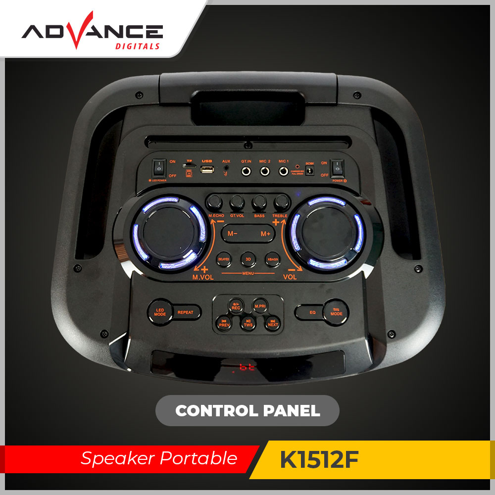 Speaker Advance K1512 F Full Bass Speaker meeting Speaker 15 inch 2 mic Garansi 1 Tahun