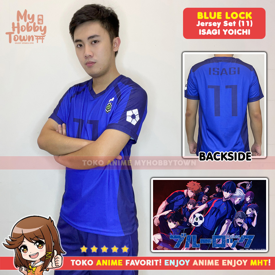 Kostum Jersey Blue Lock No. 11 Yoichi Isagi Anime Cosplay