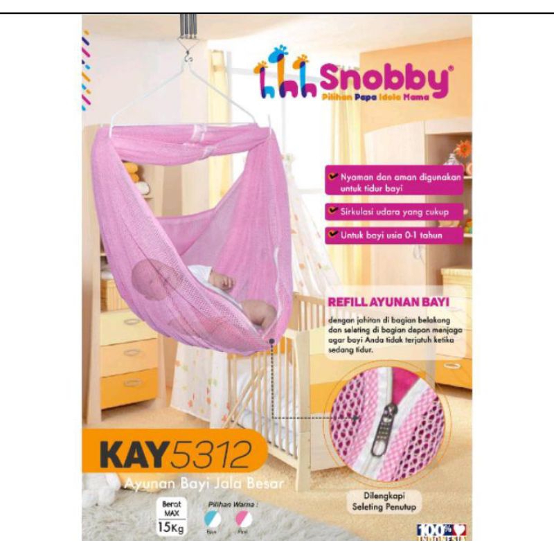 SNOBBY Kain ayunan Jumbo | Refill Ayunan Bayi | Ayunan Bayi JALA BESAR