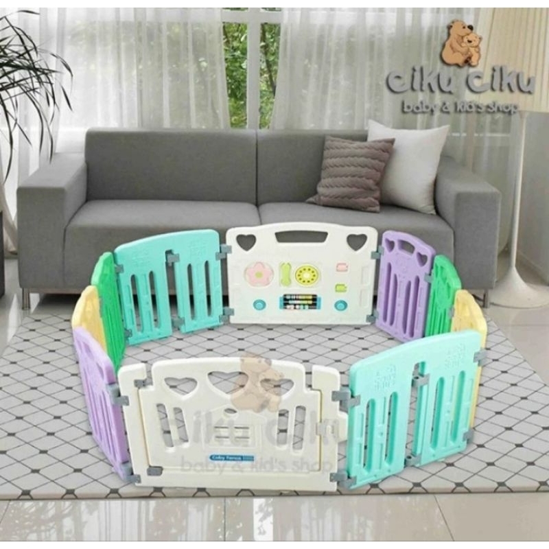 Coby Fence 6+2+2 / Mainan Pagar Bayi / Pagar pengaman Bayi