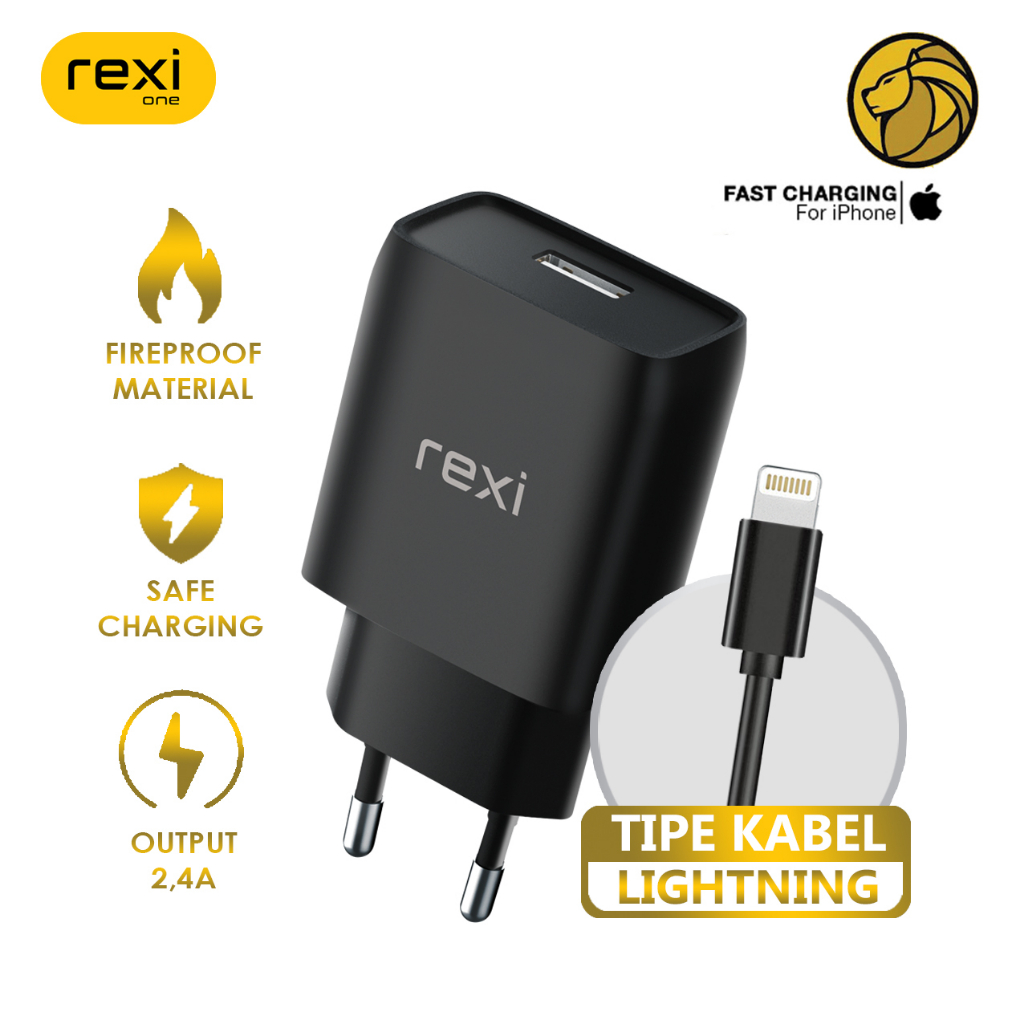 Charger Rexi Fast Charging 2,4A For Lightning CH24-L