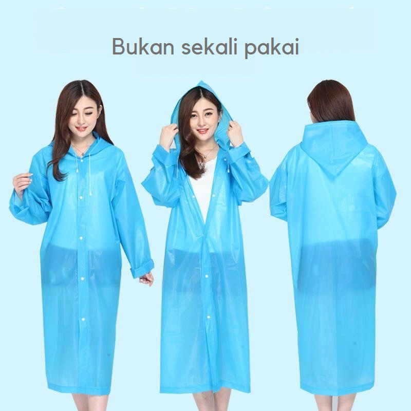 Raincoat All Size Motif Polos Simple Ringan Orang Dewasa - YOYOSOO