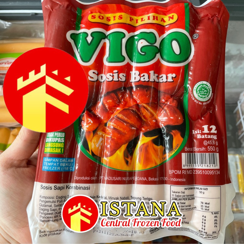 

SOSIS BAKAR VIGO ISI 12 PCS SOSIS SAPI BAKAR SOSIS AYAM BAKAR VIGO SOSIS JUMBO ISI 7