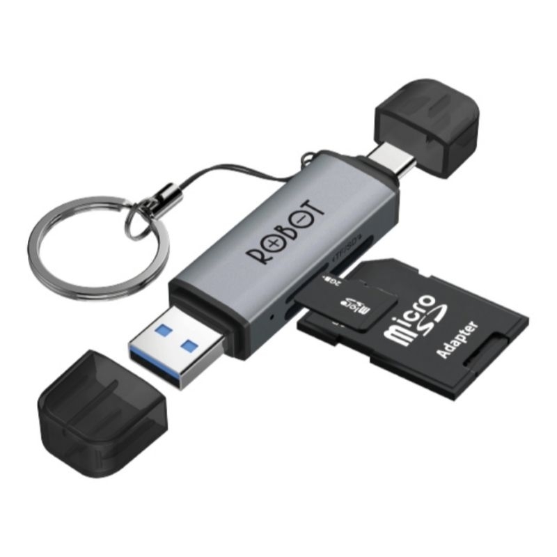 Robot CR202S Card Reader 2 in 1 USB-C and USB 3.0 SD TF Card