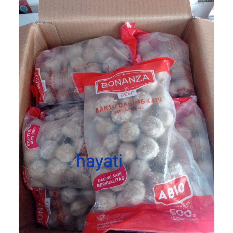 bonanza bakso sapi premium 500 grm frozen food