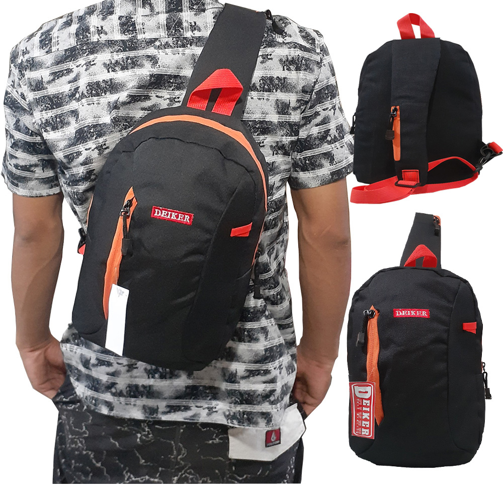 New DAIKER Tas Selempang Pria Tas Slingbag Tas Ransel Pria Tas Ransel Tali Satu Tas Waistbag Tas Gadget Tas Ipad Tas Notebook Tas Selempang Notebook Tas Korea Tas Sling Bag Korea WS DAIKER - BlackDESKRIPSI WAISBAG