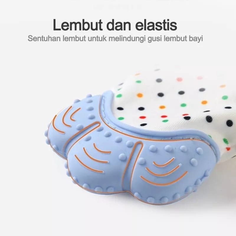 Sarung Tangan Teether  Bayi Gigitan Mainan Mitten Baby Glove