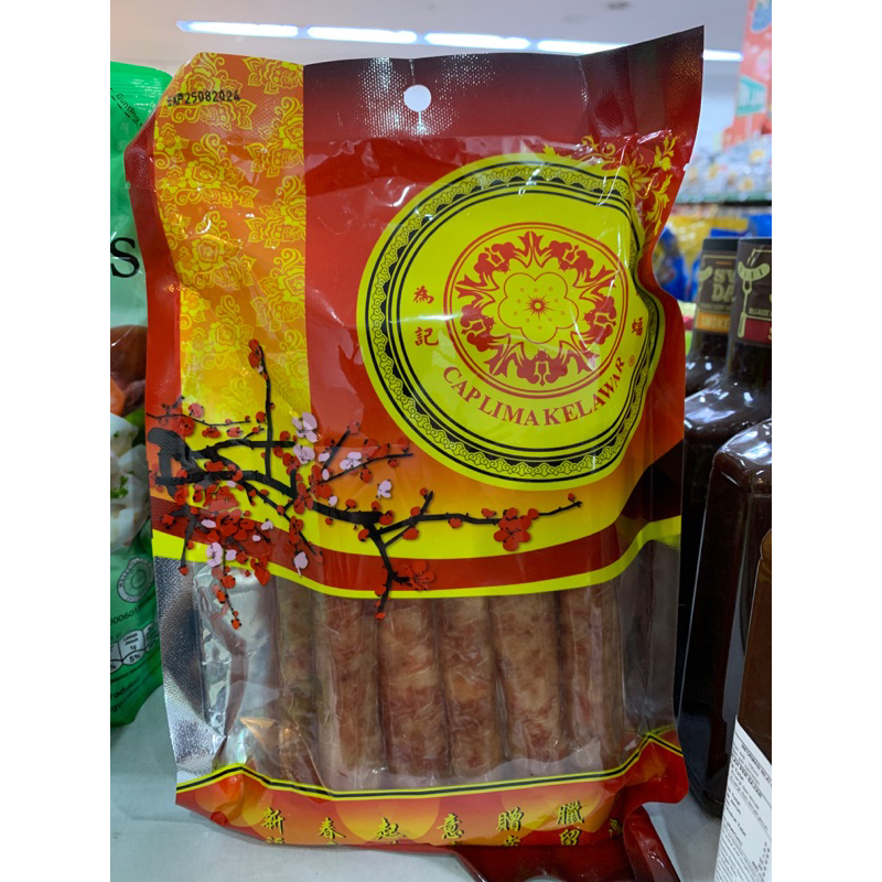 

Lapchiong Sosis Babi Cap Lima Kelawar 500gr