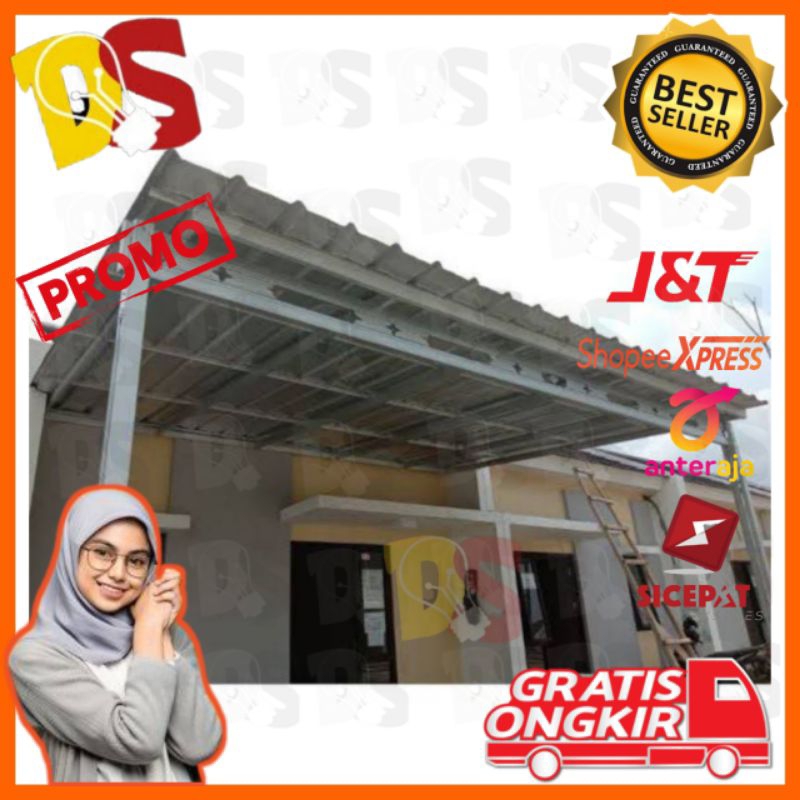 kanopi baja ringan atap spandek - alderon - spandek - roftop