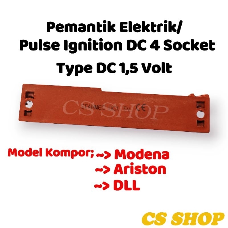 pemantik kompor listrik tanam modena 4 socket DC Pulse ignition