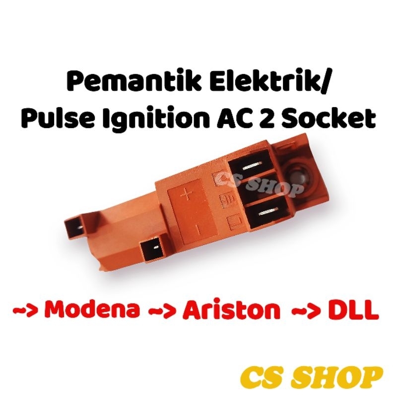 pemantik kompor listrik tanam  ariston 2 socket AC pulse ignition