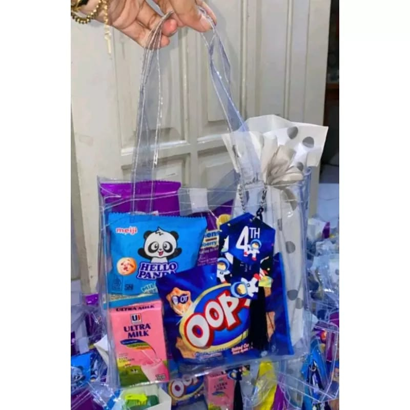 

Tas Mika M Transparant / Tas souvenir/ Tas Goodie bag Ulang tahun Anak Mika/ Hampers Mika
