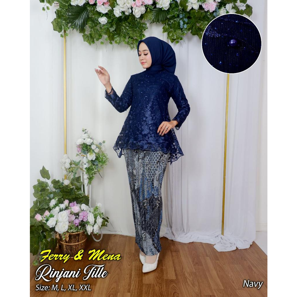 Tunik kebaya blouse rinjani azkia | Kebaya modern | Kebaya akad | Baju tunangan modis dan cantik