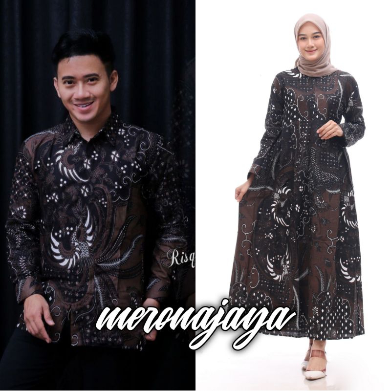 BISA PISAH Batik Couple Keluarga Sania ruffle ori ndoro jowi TERMURAH - BATIK COUPLE LEMAH BASAH