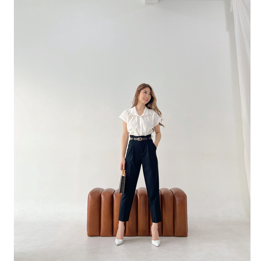 [ Marveile ] Gretha Highwaist Pants / HW Skinny Pants - FREE BELT