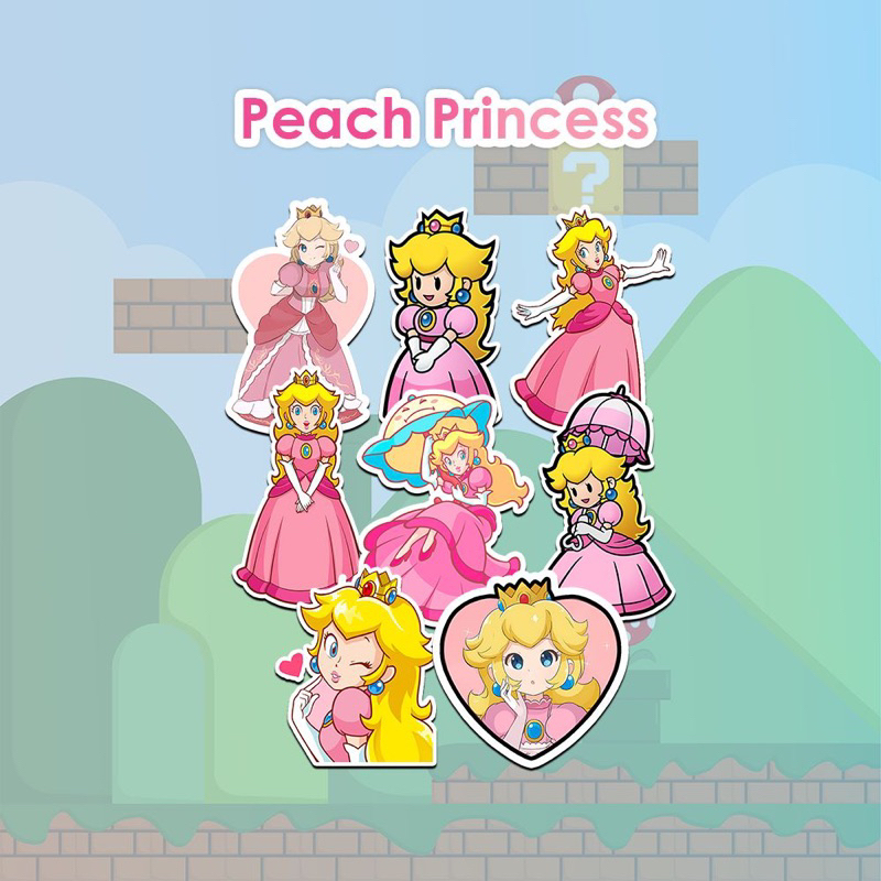 

Sticker Peach Princess Super Mario Bros