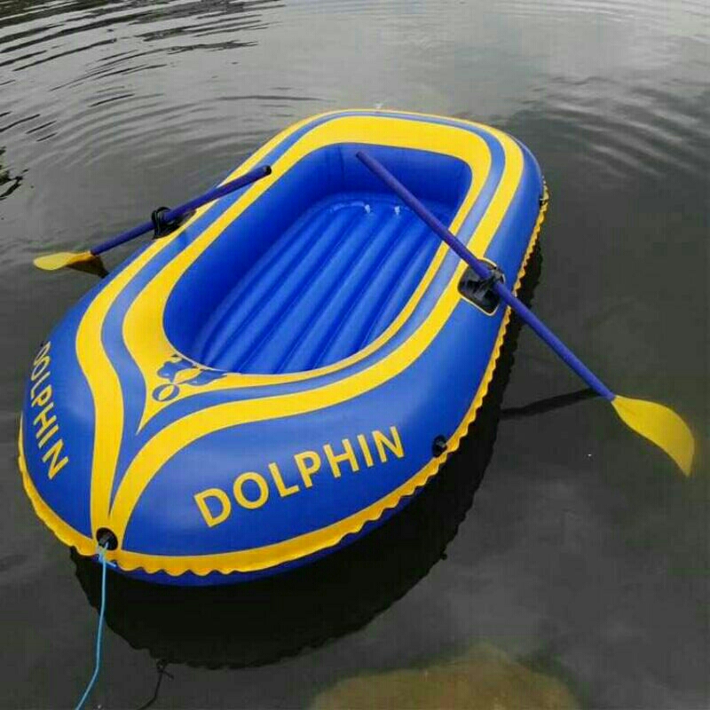 Perahu Karet Kano Inflatable Boat 2 Orang xc713 Blue