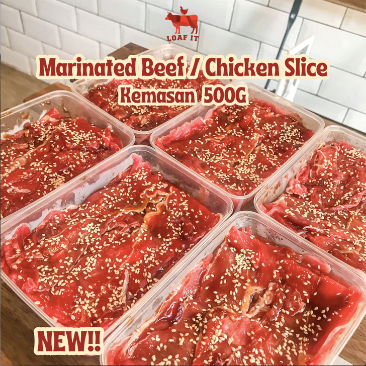 

MARINATED BEEF SLICE DAGING SAPI SLICE MARINASI BBQ YAKINIKU KEMASAN 500G