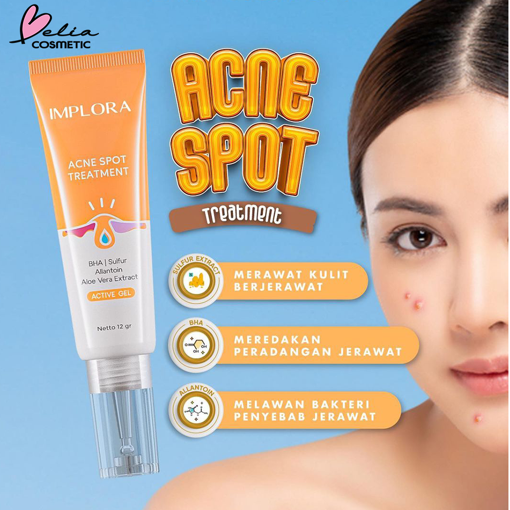 ❤ BELIA ❤ IMPLORA Active Gel Series | Dark Spot Treatment | Acne Spot Treatment | Perawatan Wajah Berjerawat | Perawatan Flek Hitam dan Bekas Jerawat