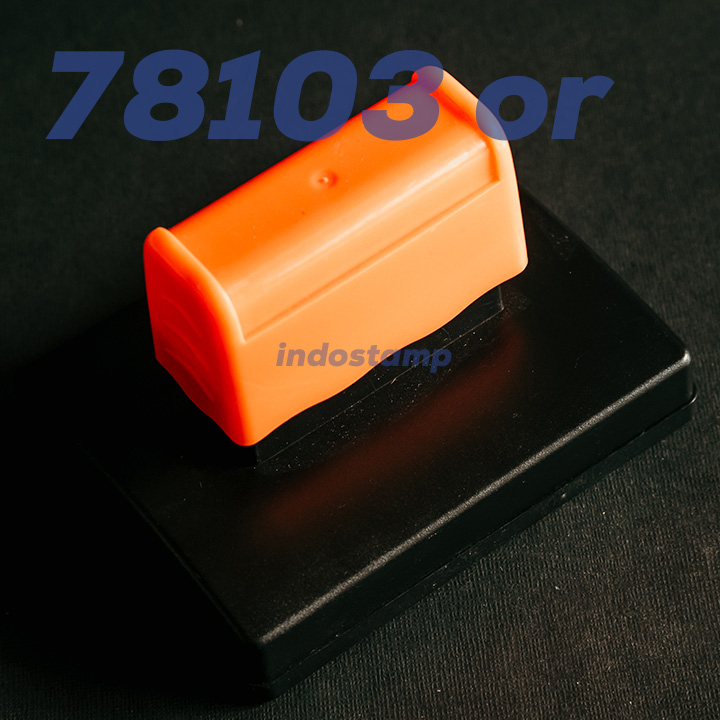 

gagang stempel 78103 orange flash stamp 78mm 103mm kotak original indostamp
