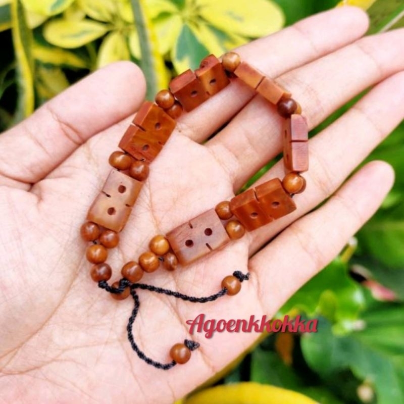 Gelang plat 8 coklat kokka kaokah