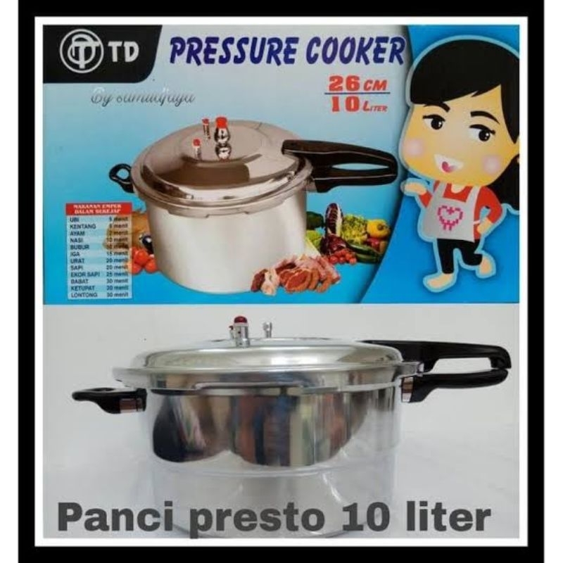 TD/YAMAKAWA Panci Presto 10 Liter (26cm) Aluminium / Pressure Cooker