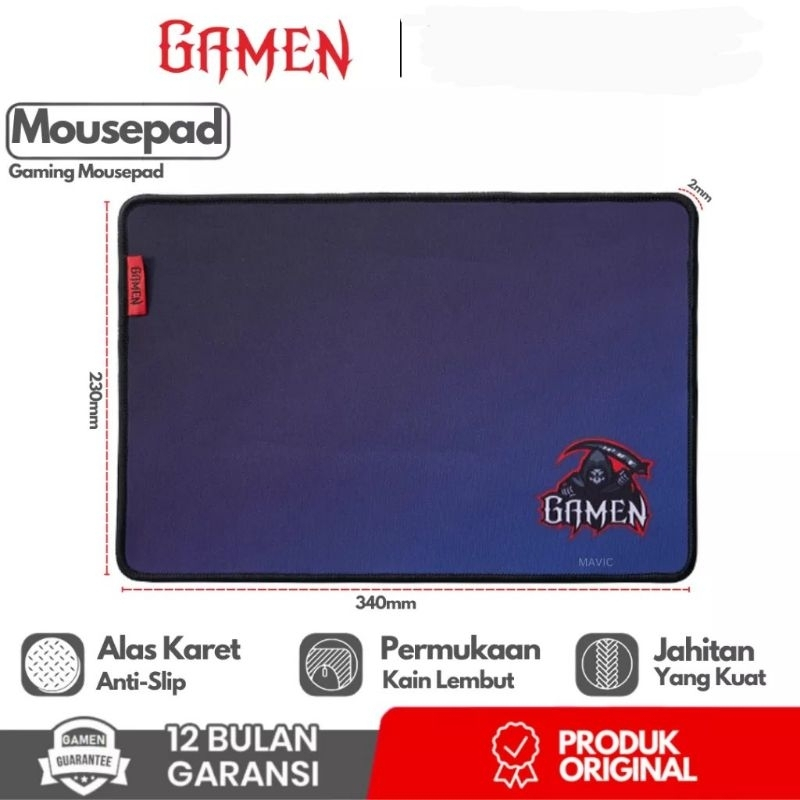 GAMEN GP-L GRADIENT Mousepad Gaming Anti Slip Rubber Base Soft Surface 28 x 35Cm