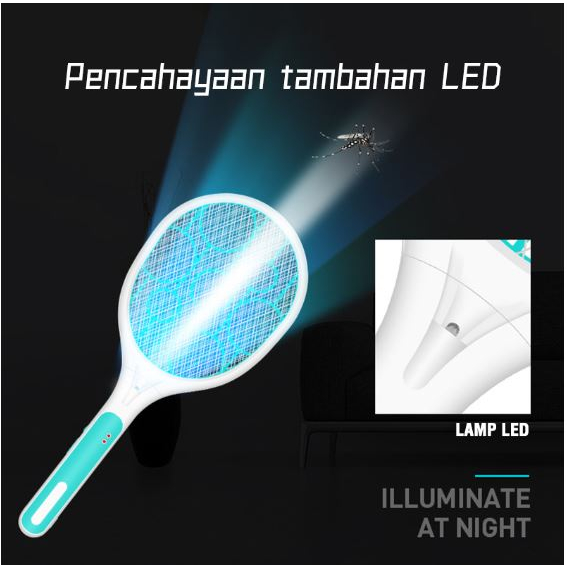 Raket Nyamuk Rechargeable Cas LED CA-6006 Murah