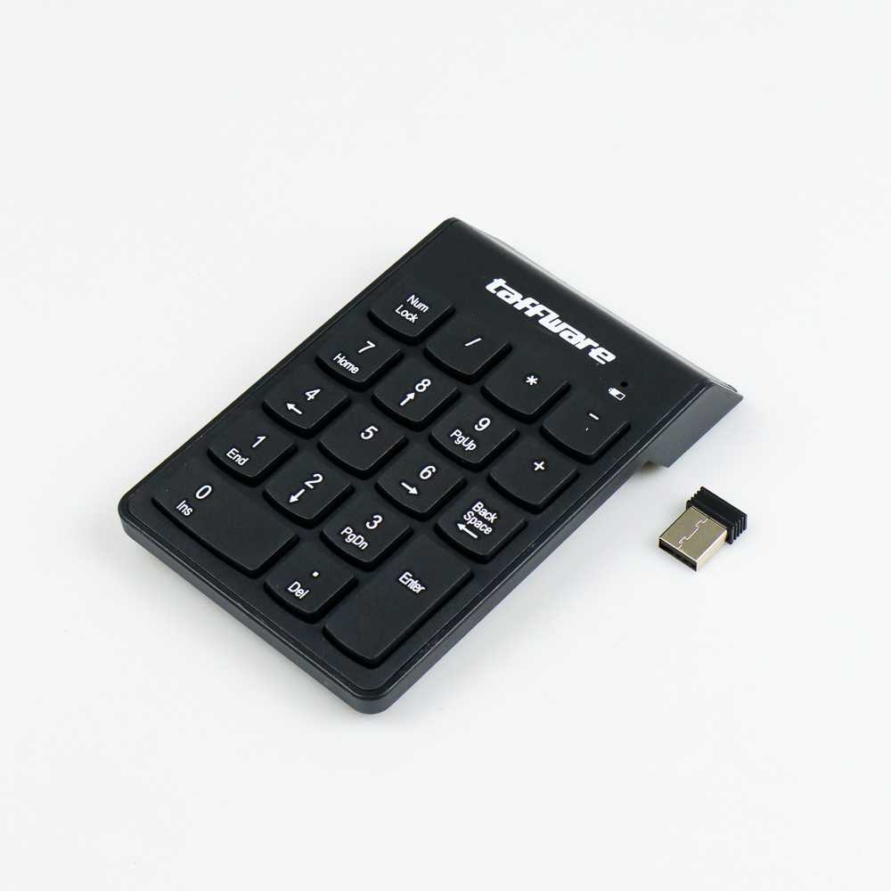 Wireless Keypad Numeric Taffware i120 2.4Ghz Numpad Portable 10 Meter Plug &amp; Play Keyboard Angka