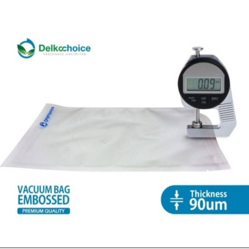 Plastik Vacum EMBOSS Premium Ukuran 12 90mic Delkochoice