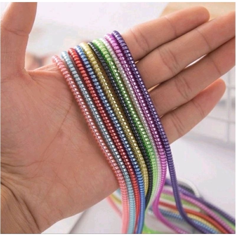 BAHAN TEBAL 1.4 METER / TERMURAH DI SHOPEE HARGA PABRIK / Pelilit Kabel Spiral Warna Metalic / Pelin