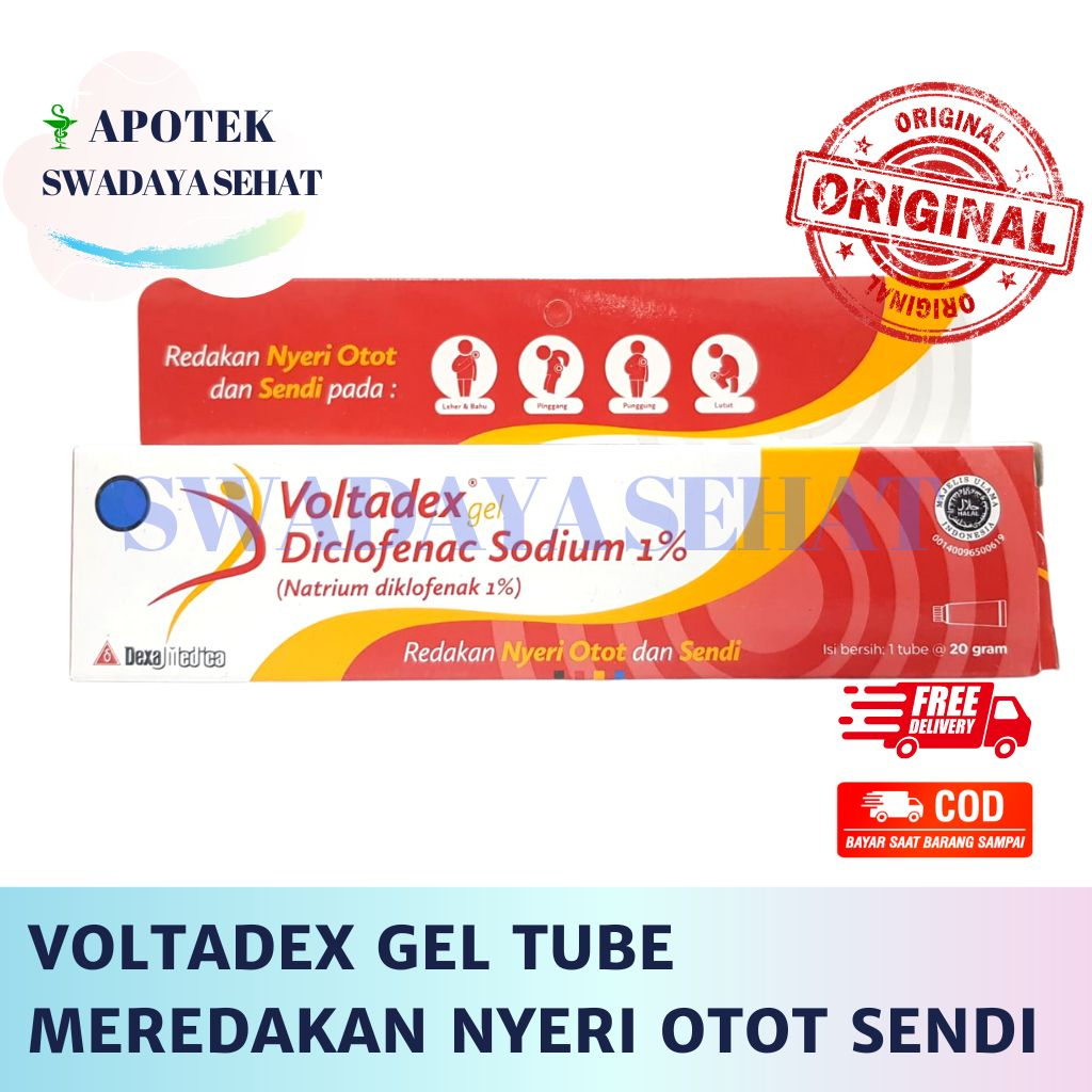 VOLTADEX GEL 20Gram - Meredakan Nyeri Otot Sendi Tulang Krim Salep Tube Keseleo Terkilir