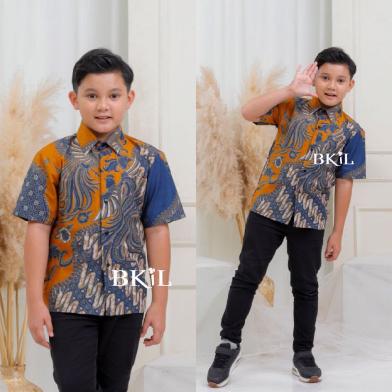 Hem batik anak lengan pendek/ Hem batik anak laki-laki/ Hem anak lengan pendek