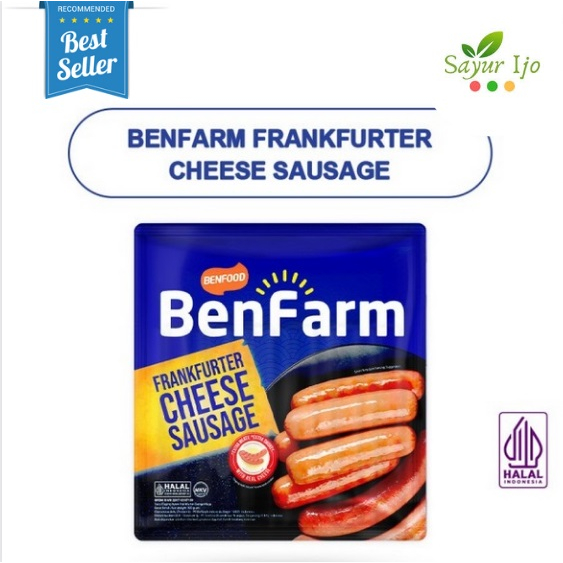 

Benfarm Frankfurter Cheese Sausage 300 Gram / Pack Fresh Daging Sosis Sapi Keju Premium HALAL
