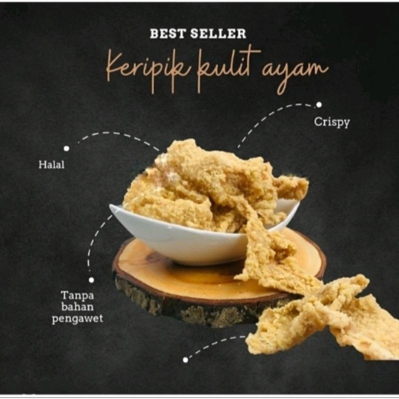 

KRIPIK KULIT AYAM Original & Pedas Cikruh 100g