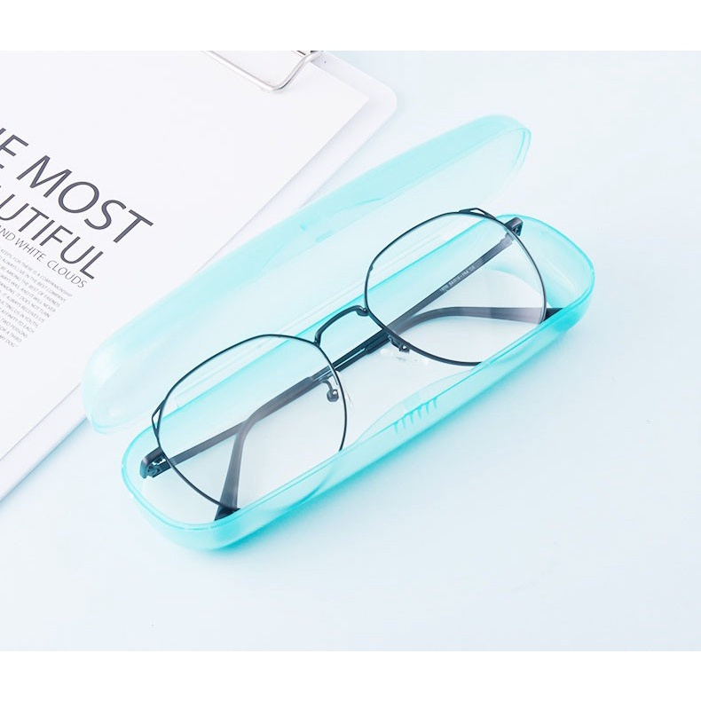 [GROSIR] KOTAK TEMPAT WADAH PENYIMPANAN KACAMATA PLASTIK SIMPLE POLOS EYEGLASSES CASE BOX