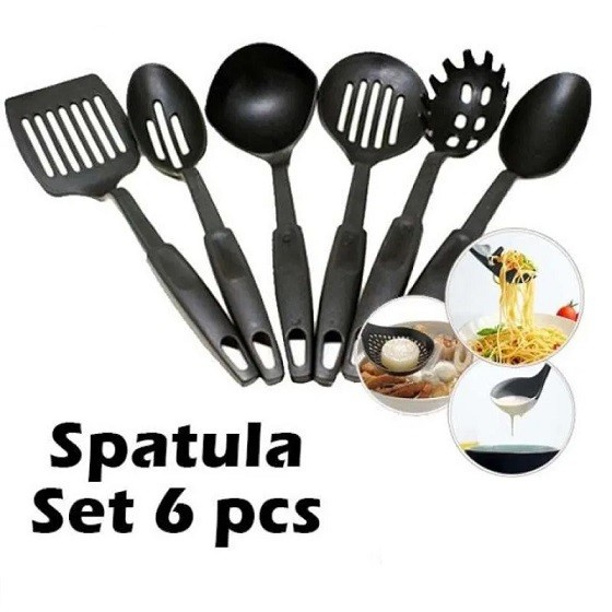 [GROSIR] SPATULA SET 6 PCS SUTIL CODET PERALATAN MEMASAK 6 IN 1 MULTIFUNGSI