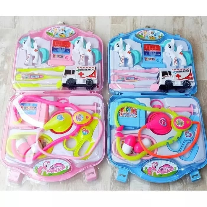 FH232 Mainan Anak Dokter Dokteran Little Pony Koper PlaySet Perempuan Laki Laki Murah