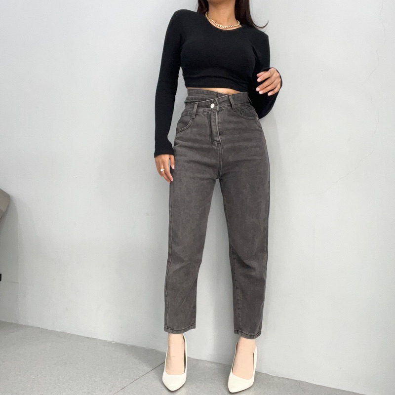 [LUXE.DLABEL] - Jeans 136 | Celana Panjang Highwaist Wanita Jeans Import Premium Quality Jeans Wanita Polos Ripped Jeans Highwaist Jeans Wanita Bangkok Skinny Jeans Highwaist Baggy Wideleg Jeans Kulot jeans Boyfriend Jeans Kargo Jeans Cargo jeans BKK