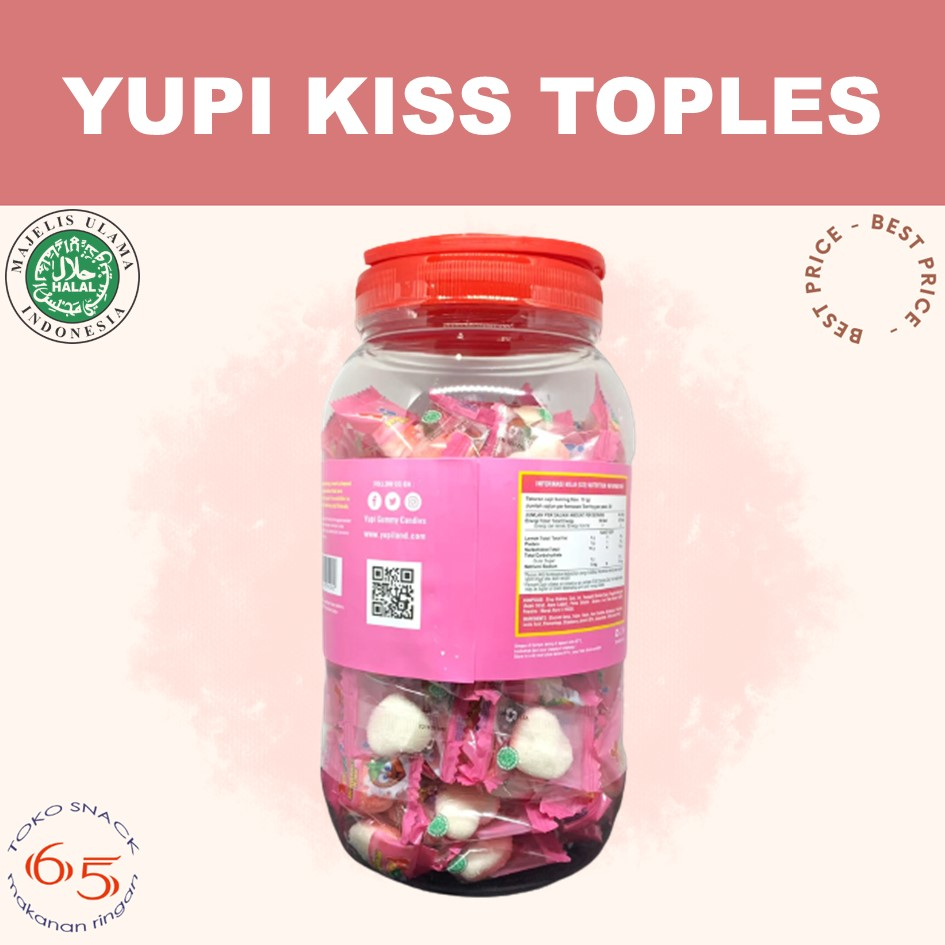 

Yupi Kiss Toples 300 gr. permen yupi. TOPLES