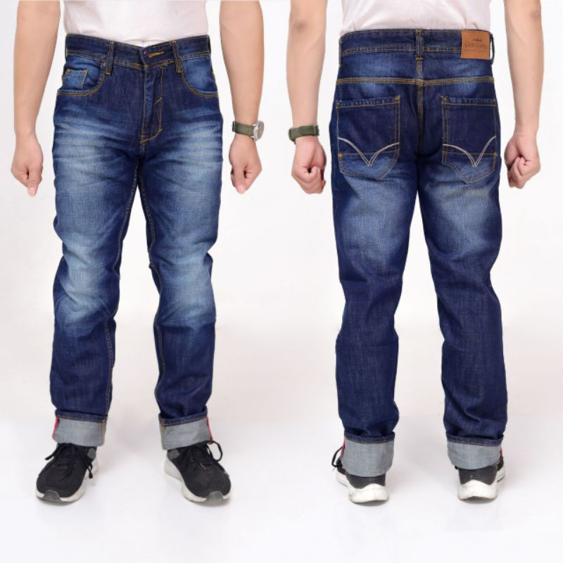 Louis Martine Pria Original Celana Jeans Size 28-38 Asli 100% Premium Standar Panjang Model Terbaru 2023