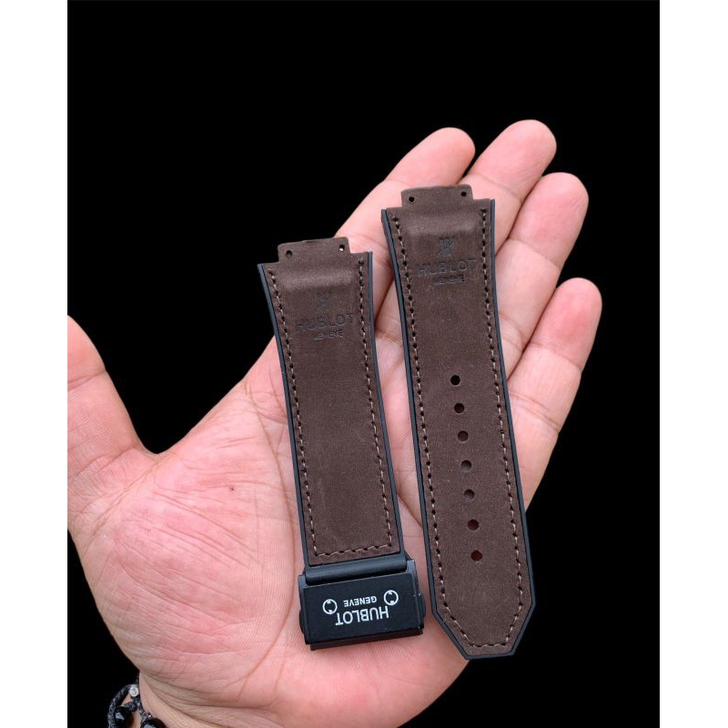 Strap tali jam tangan brand ternama coklat tua polos