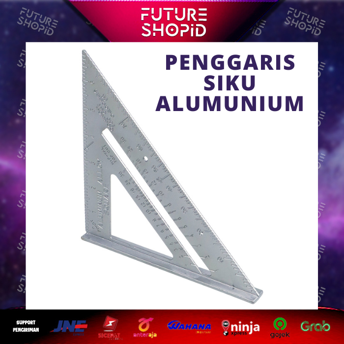 

Baru Penggaris Siku Mistar Triangle Ruler Aluminium Segitiga Bahan Besi