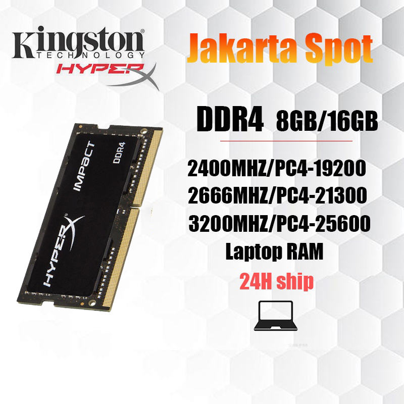 【Jakarta Spot】4GB/8GB/16GB  Kingston Hyperx Laptop RAM  DDR4 2400 2666 3200MHZ SODIMM  memory for notebok