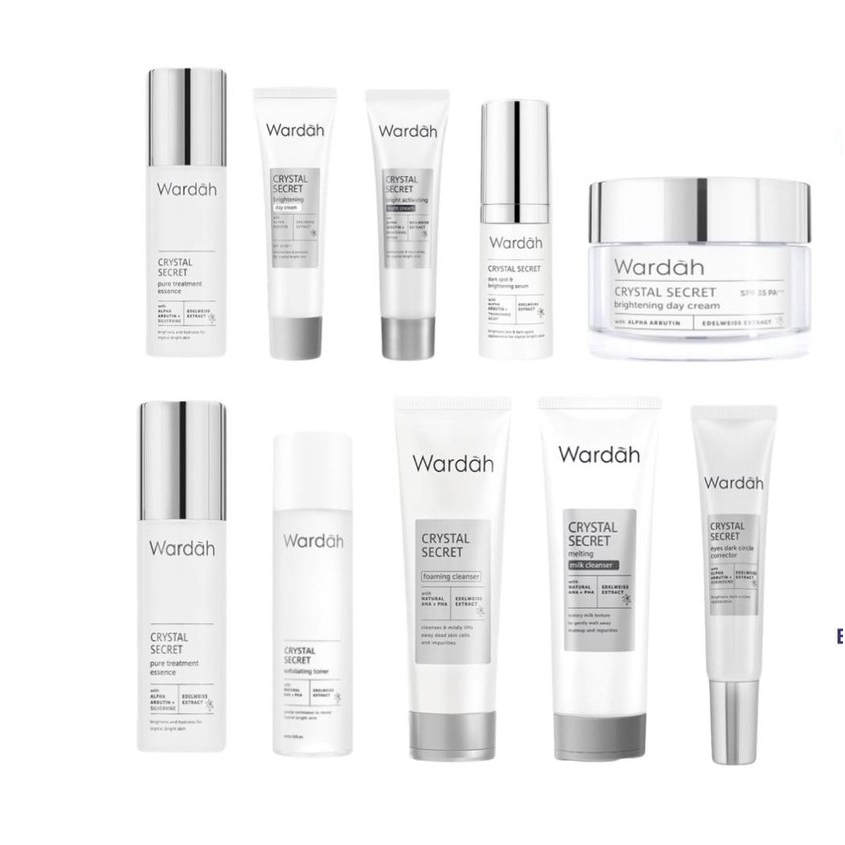 ✦DEUS✦ Wardah Crystal Secret - Micellar Gel - Foaming Cleanser - Melting Milk Cleanser - Exfoliating