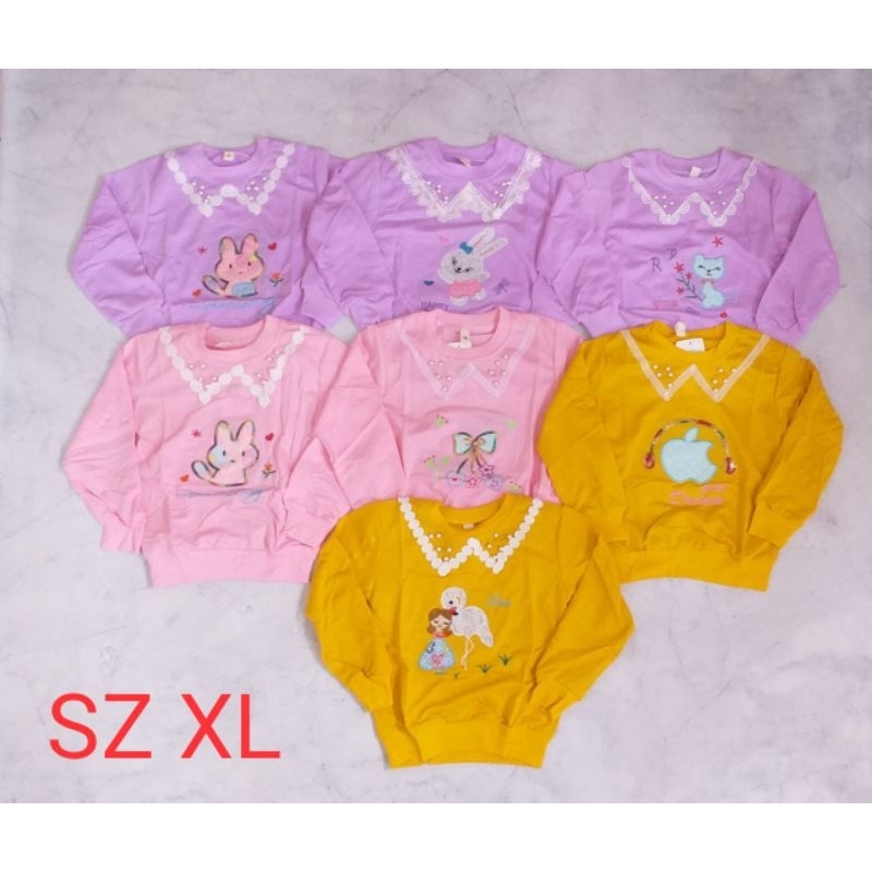 sweter impor anak perempuan bagus size S M L XXL