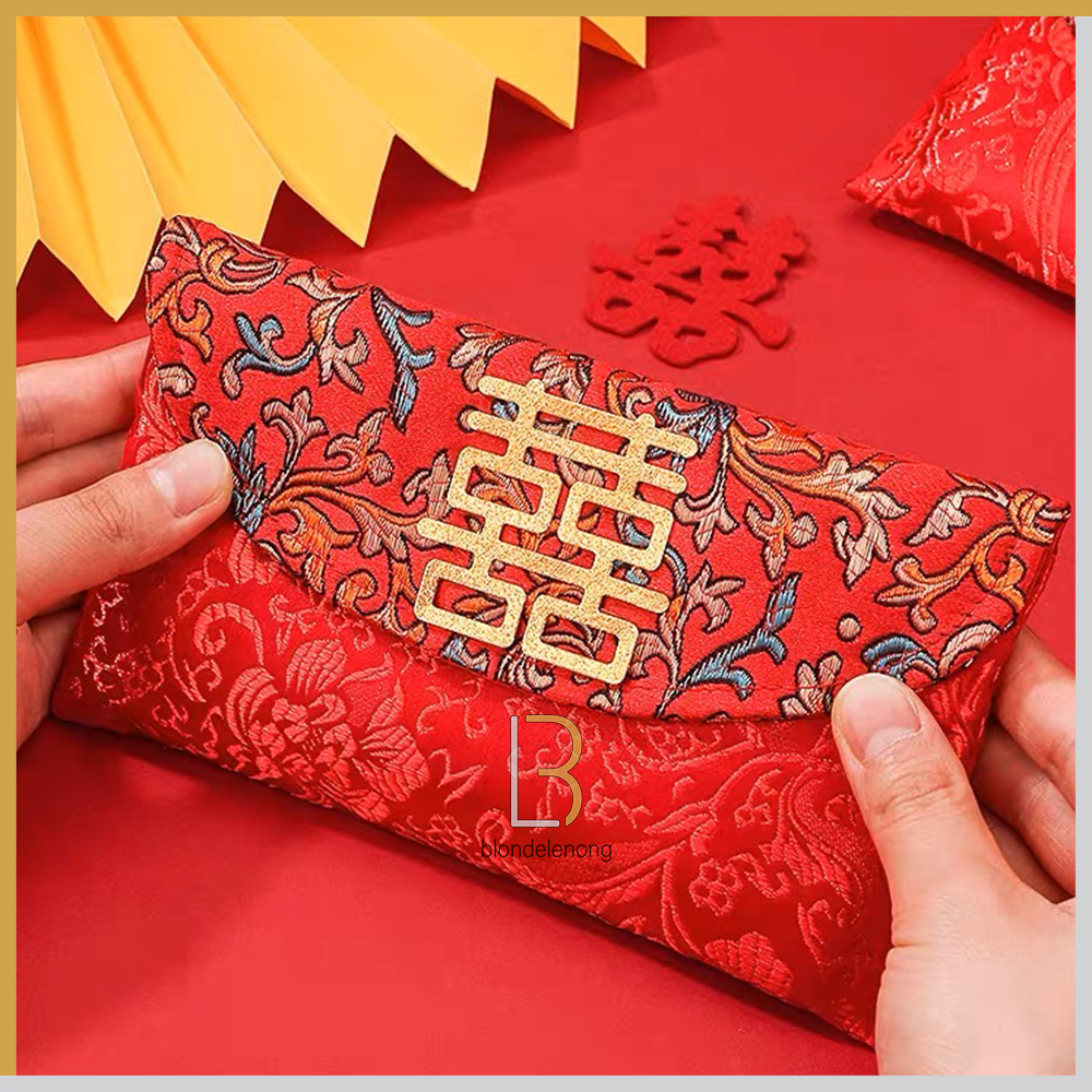 Amplop Dompet Angpao Angpau Ampao Ampau Hongbao Kain Kertas Merah Emas Sangjit Shuang Xi Perlengkapan Pesta Kondangan Nikah Pernikahan Kawin Happy Wedding Married Netral Imlek Sincia Cina New Year Panjang Tebal Besar Jumbo Lucu Unik Murah 2023 2024 Murah