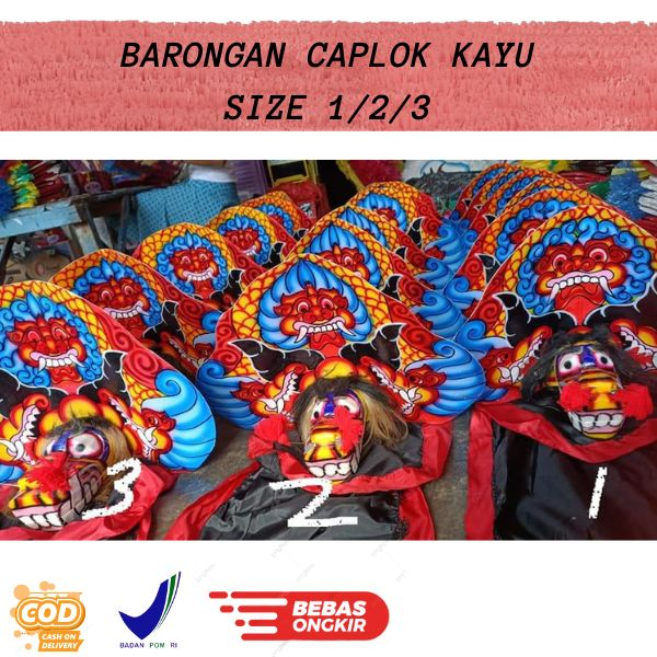 COD / Barongan Caplok Kayu Jamang Talang Dan Sungut Bisa Mangap Kemul Kain Panjang / Barongan Kayu K